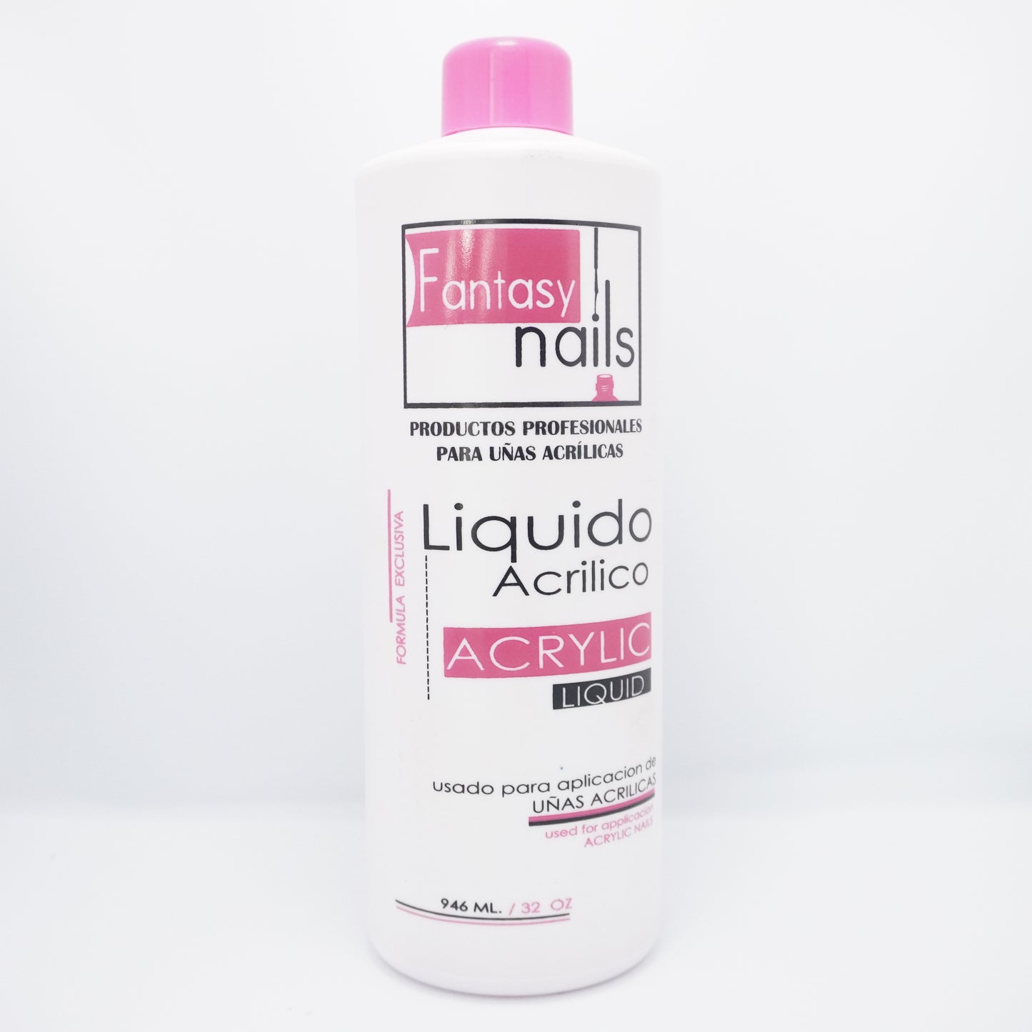 LIQUIDO ACRILICO MONOMERO FANTASY NAILS TAPA ROSA