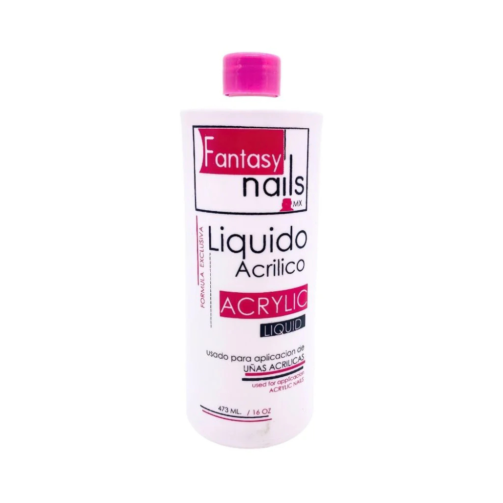 LIQUIDO ACRILICO MONOMERO FANTASY NAILS TAPA ROSA