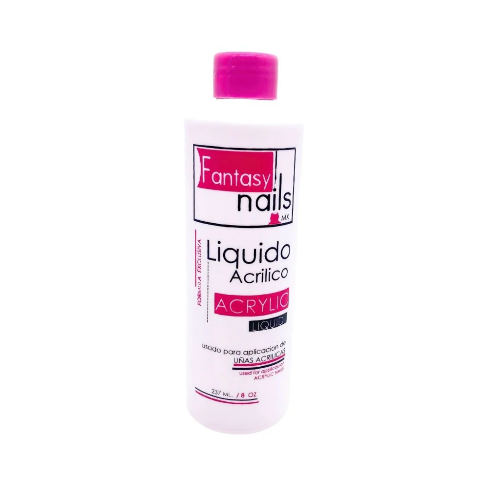 LIQUIDO ACRILICO MONOMERO FANTASY NAILS TAPA ROSA