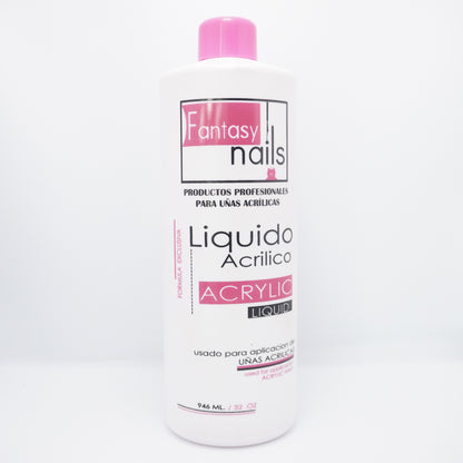 LIQUIDO ACRILICO MONOMERO FANTASY NAILS TAPA ROSA